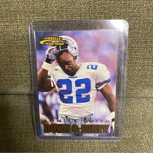 Pinnacle Emmitt Smith 1997 Down & Dirty card. Cowboys